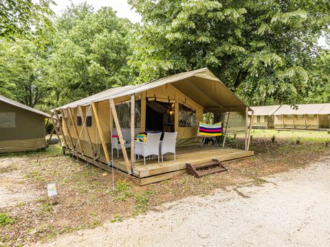 TENTE TOILE ET BOIS 5 personnes - Valkanela - Tente safari Harmony