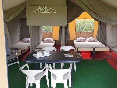 TENTE TOILE ET BOIS 5 personnes - Valkanela - Tente safari Harmony