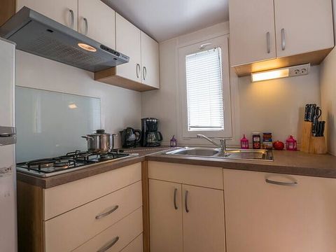 MOBILHOME 6 personnes - Comfort | 3 Ch. | 6 Pers. | Terrasse surélevée | Clim. | TV