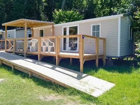 MOBILHOME 4 personnes - PMR Confort 27m² 2 chambres + TV + terrasse 