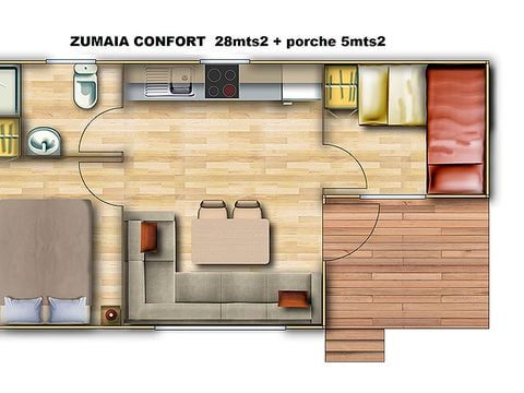 MOBILHOME 5 personnes - ZUMAIA CONFORT