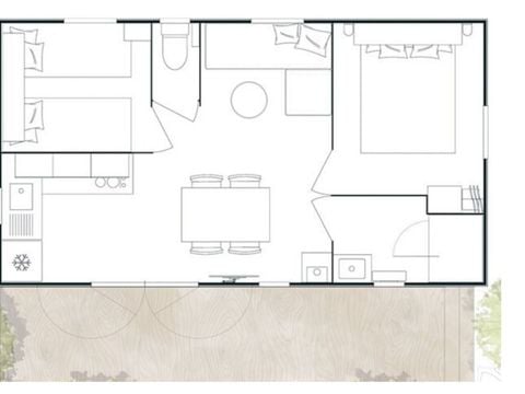 MOBILHOME 7 personnes - Mobil-home Evasion+ 7 personnes 2 chambres 28m²