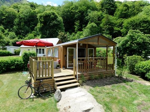 MOBILHOME 2 personnes - Confort 23m² - 1 chambre - terrasse semi-couverte 18m² + BBQ