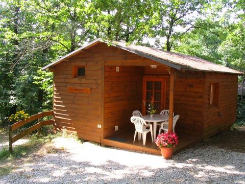 CHALET 6 personnes - Style Cabane trappeur CONFORT 35m² - 2 chambres + terrasse couverte