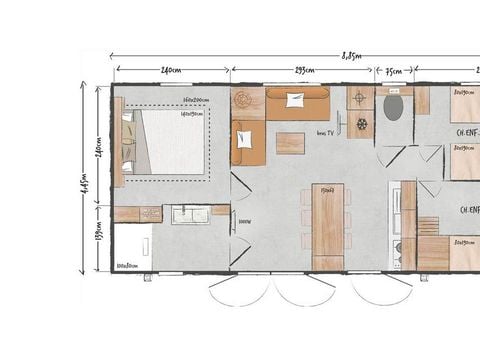 MOBILHOME 6 personnes - Ohara 884