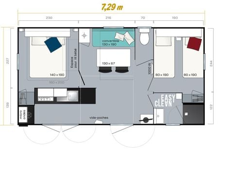 MOBILHOME 4 personnes - RIVIERA