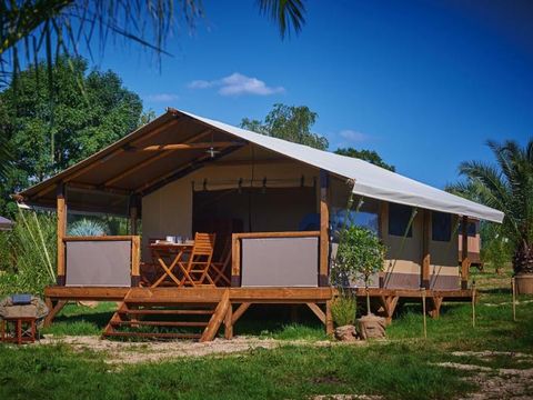 Tente en toile et en bois 4 personnes - Lodge Safari Kenya Premium