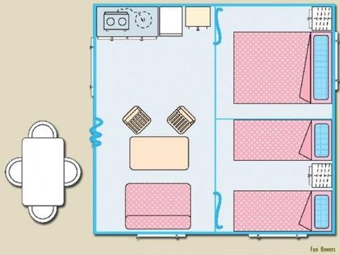 BUNGALOW TOILÉ 4 personnes - Funflower sans sanitaires