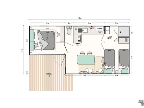 Mobilhome 4 personnes - MH IRM 2ch