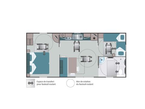 MOBILHOME 4 personnes - MH 2ch IRM PMR