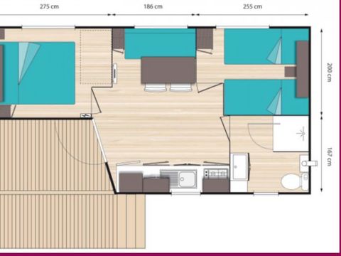 MOBILHOME 4 personnes - O'hara 784T Proche rivière