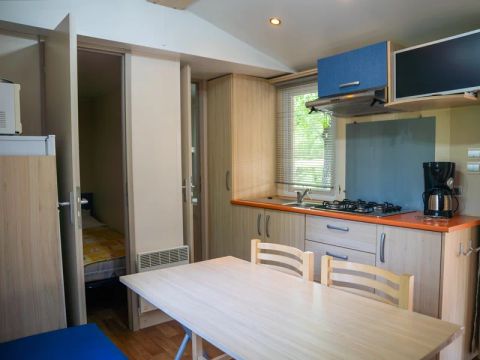 MOBILHOME 5 personnes - Aqua 2 chambres 4 Adultes et 1 enfant Terrasse Semi-Couverte Clim TV