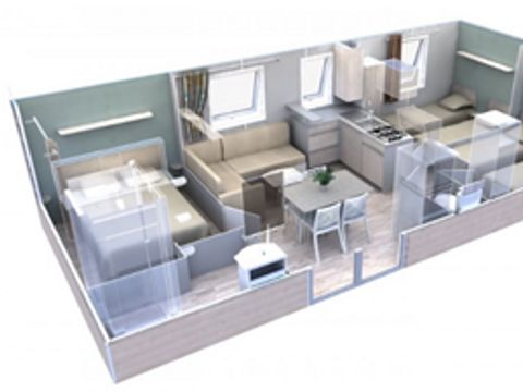 MOBILHOME 6 personnes - MH3 EVO 33 avec climatisation