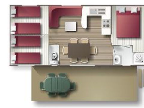MOBILHOME 6 personnes - MH3 + TV