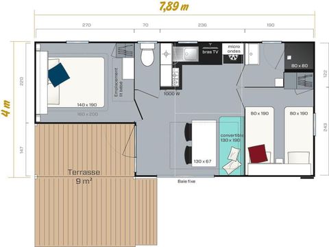 BUNGALOW 4 personnes - PMR