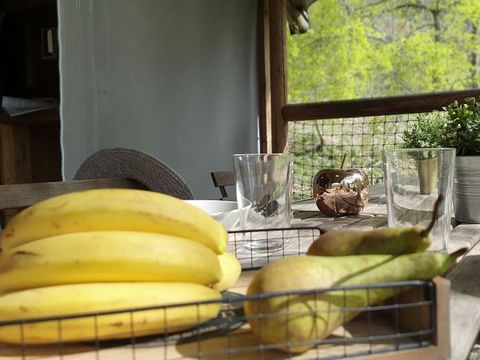 Tente en toile et en bois 4 personnes - ECOLODGE CONFORT sans sanitaires
