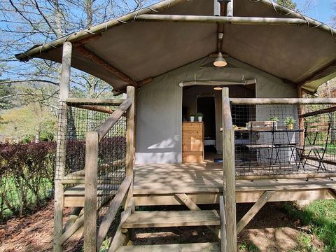 Tente en toile et en bois 4 personnes - ECOLODGE CONFORT sans sanitaires