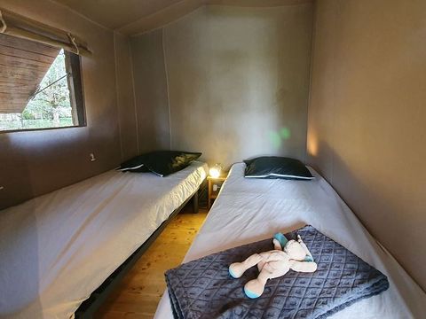 Tente en toile et en bois 4 personnes - ECOLODGE CONFORT sans sanitaires
