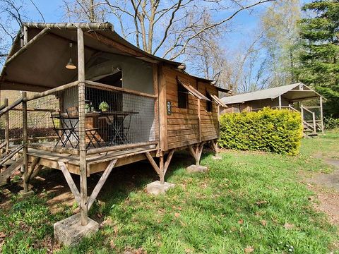 Tente en toile et en bois 4 personnes - ECOLODGE CONFORT sans sanitaires