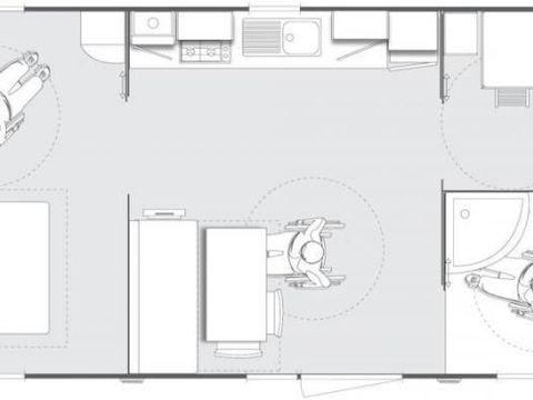 MOBILHOME 4 personnes - Confort PMR  2 chambres (cc)