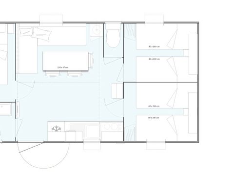 MOBILHOME 6 personnes - RELAX CONFORT