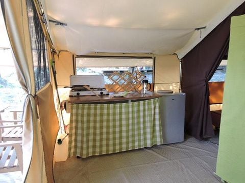 TENTE TOILE ET BOIS 4 personnes - Tente Lodge Aventure - 2 chambres