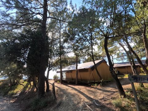 Tente en toile et en bois 4 personnes - Tente Lodge Aventure - 2 chambres