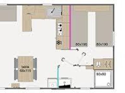MOBILHOME 4 personnes - PREMIUM 2 chambres