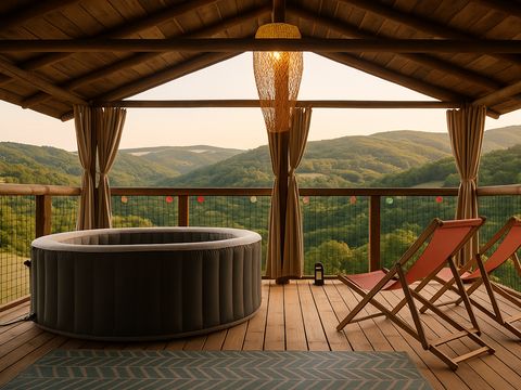HÉBERGEMENT INSOLITE 2 personnes - Cabane Minca Jacuzzi & Vue Vallée 1 chambre