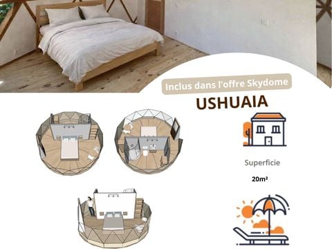 HÉBERGEMENT INSOLITE 2 personnes - Ushuaïa sky Dome vue vallée