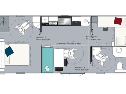 MOBILHOME 4 personnes - Mobil-home Cocoon 4 personnes 2 chambres PMR 30m²