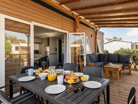 MOBILHOME 6 personnes - Mobil-home | Premium | 3 Ch. | 6 Pers. | Terrasse Lounge | Clim. | TV
