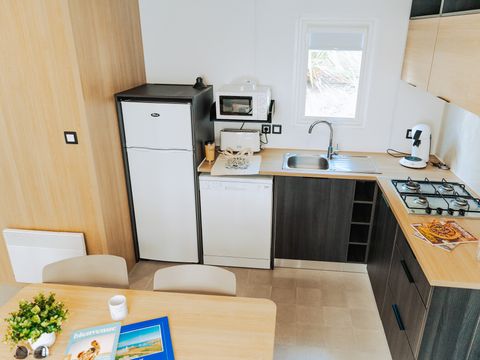 MOBILHOME 4 personnes - DIM - SUNELIA PRESTIGE + CLIM 2ch / 4p - 34m² - Terrasse couverte
