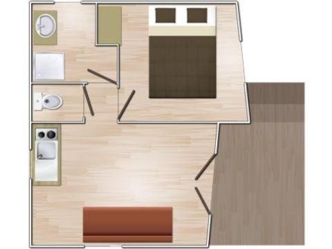 CHALET 2 personnes - Confort 20 m² (1 chambre)