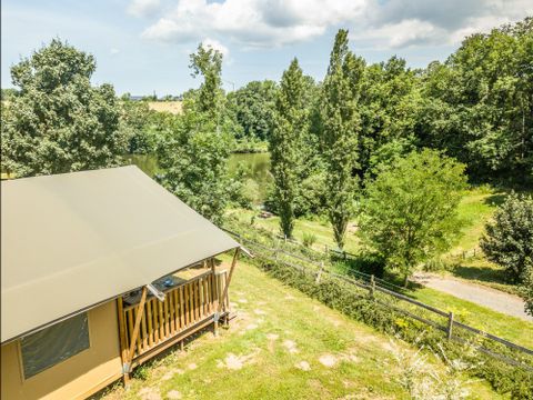Tente en toile et en bois 4 personnes - > NOUVEAU Tente Safari Premium 2 chambres