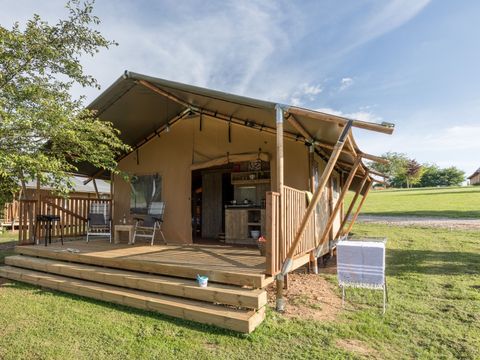 Tente en toile et en bois 4 personnes - > NOUVEAU Tente Safari Premium 2 chambres