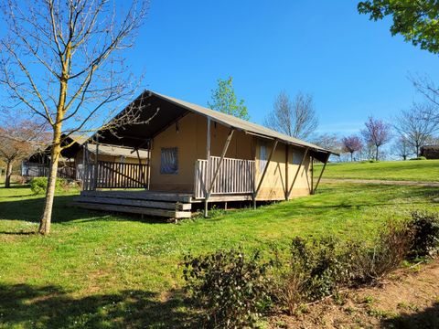 Tente en toile et en bois 4 personnes - > NOUVEAU Tente Safari Premium 2 chambres