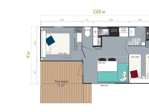 MOBILHOME 4 personnes - LOGGIA