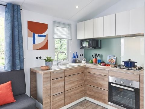 MOBILHOME 4 personnes - Natura Panoramique 33m², 2 chambres, terrasse, TV, LV