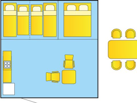 TENTE 6 personnes - Tente équipée NAVAJO (sans sanitaires)