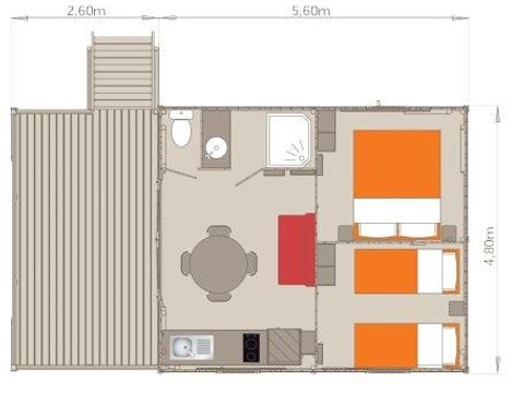 Tente en toile et en bois 4 personnes - Cabane Lodge (insolite 2017)