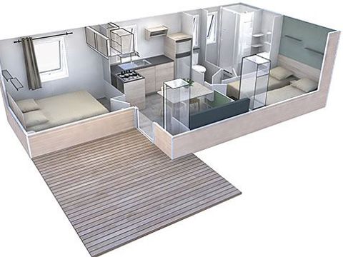 MOBILHOME 5 personnes - Lodge Premium climatisé 