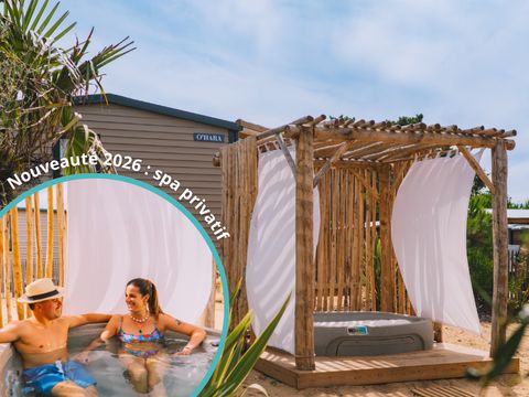 MOBILHOME 4 personnes - VIP 2 chambres avec SPA + CLIM *Nouveauté 2026* - Pack VIP inclus (linge,tv,wifi...)