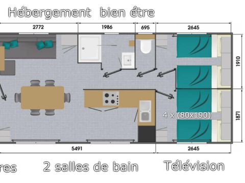 MOBILHOME 6 personnes - BIEN ETRE