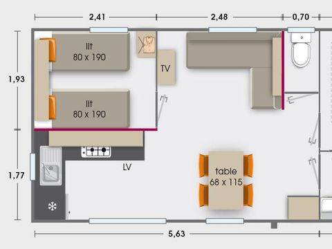 MOBILHOME 4 personnes - Grand Confort