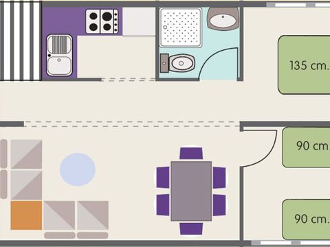 BUNGALOW 4 personnes - N°3 Bronchales