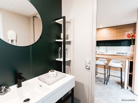 MOBILHOME 6 personnes - Mobil-home Premium 33m² 3 chambres + Terrasse 15m² + TV + Clim + Lave-vaisselle
