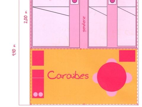 BUNGALOW TOILÉ 4 personnes - Tente meublée Caraïbes 20 m² + terrasse 9 m² + auvent 4 pers