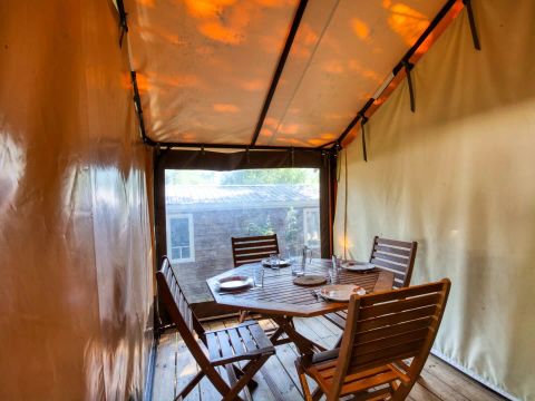 TENTE TOILE ET BOIS 4 personnes - Caraibe 3 Pièces 4 Personnes