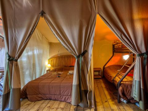 TENTE TOILE ET BOIS 4 personnes - Caraibe 3 Pièces 4 Personnes